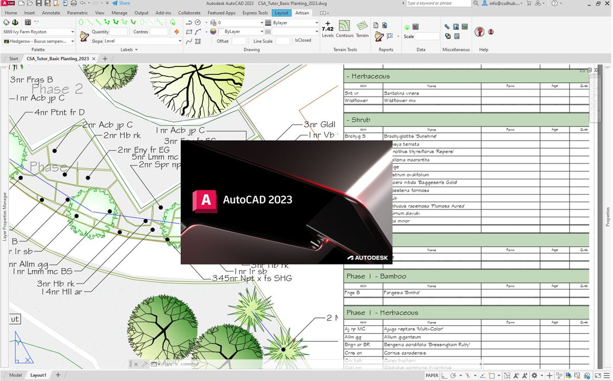 Cloud enabled Landscape CAD software #Artisan from @CloudScapes is available for #AutoCAD 2023