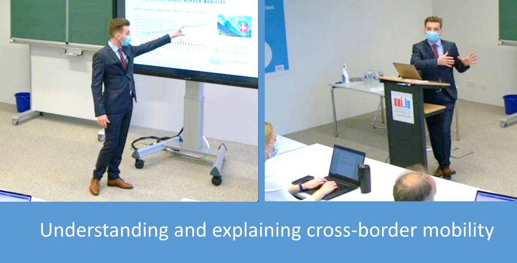 ch_wille's tweet photo. Congratulations to Lucas Nonnemacher who defended today @uni_lu successfully his doctoral thesis with a Franco-Luxembourg-Swiss jury! Thank you for the stimulating exchange in the last 4 years! #BorderStudies #CrossBorderWork https://t.co/fLcqGMkGRH