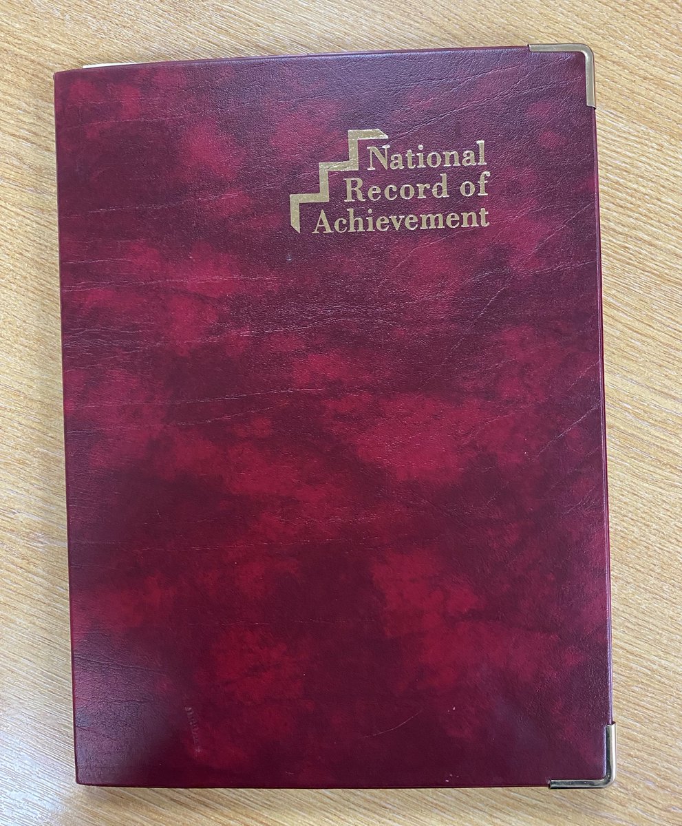 AlumniQegs's tweet photo. Students of the late 90s / early 2000s, do you still have your National Record of Achievement folder? #childrenofthe90s #schoolmemories https://t.co/OHipvi5cmx