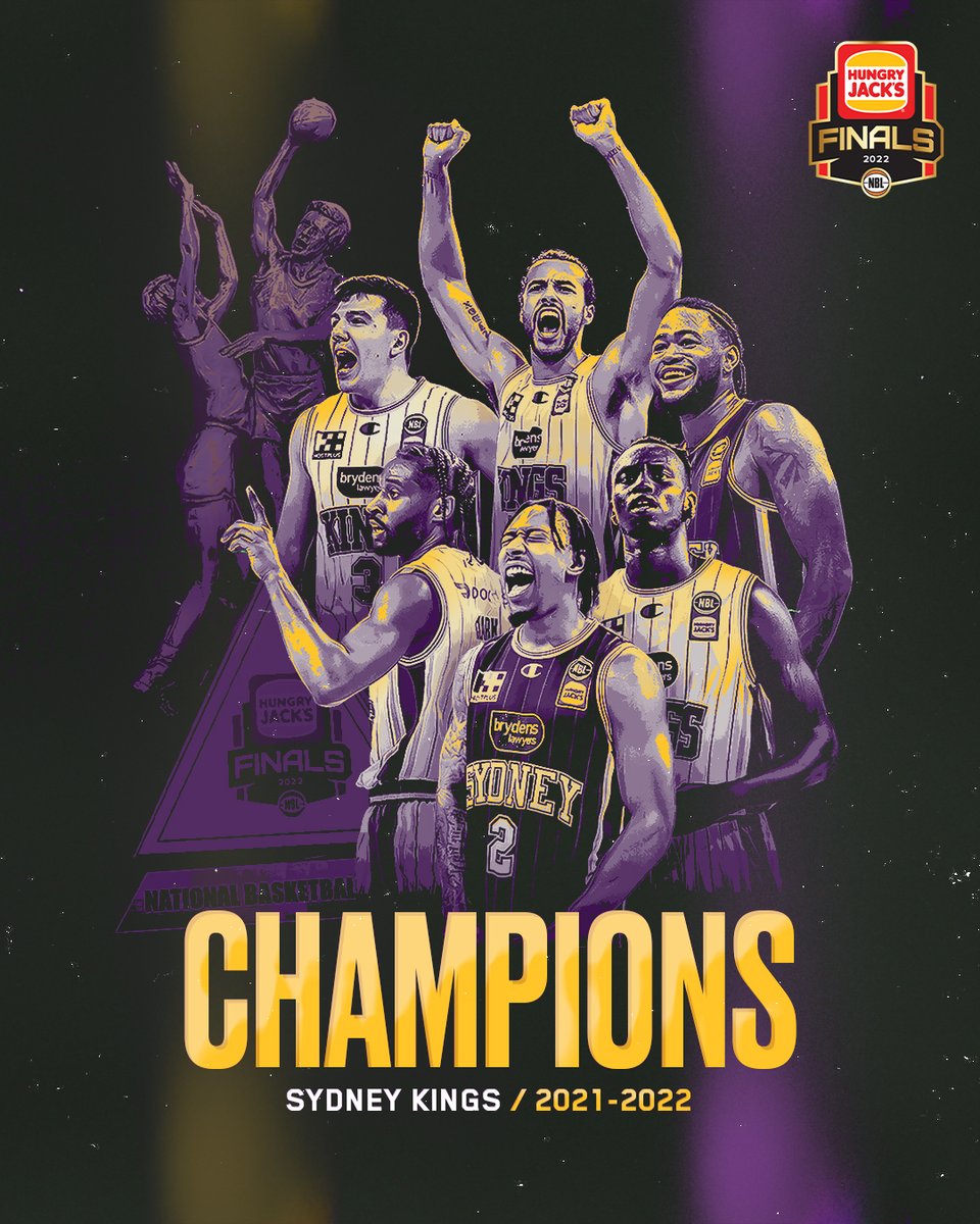 NBL's tweet photo. THE KINGS GET THE ULTIMATE CROWN 👑

Congratulations to the #NBL22 Champs, the @SydneyKings 🏆 https://t.co/70SIyMQROW