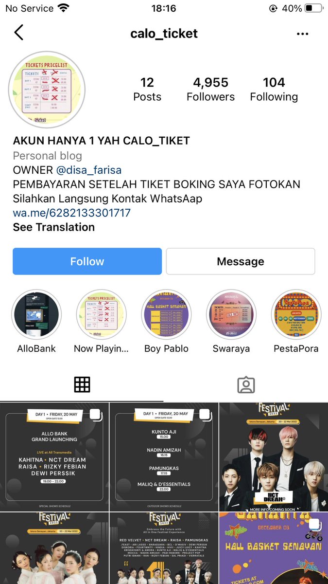 its_kanny's tweet photo. PENIPU JASTIP TIKET NCT REDVELVET ALLOBANK

calo_tiket https://t.co/YZ1GhZZ6pz