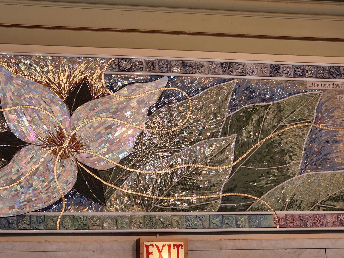 mrs_kryan's tweet photo. Mr. Beltrondo’s ceramics students created the relief tiles that make up the border of this mosaic sculpture created by artist Bonnie Cohen. This piece is now permanently on display at the Summit County Courthouse. @AkronNorthHS @akronschools #wepointnorth https://t.co/4hZb9gJsNd