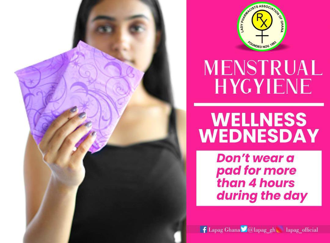 Change your sanitary towel as often as you can in a day!! #wellnesswednesdays #menstrualhygeine #lapag
