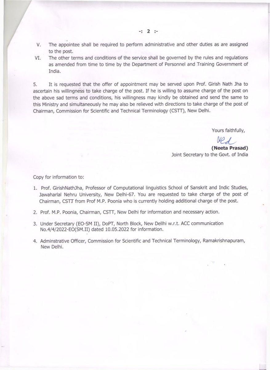 ChamuKShastry's tweet photo. Congratulations to Prof Girish Nath Jha, School of Sanskrit and Indic Studies JNU @girishnjha for being appointed as Chairman of Council for Scientific and Technical Terminology (CSTT) NewDelhi. He is a scholar of Sanskrit Computational Linguistics. Promising new chapter at CSTT! https://t.co/XUexUlXSgT