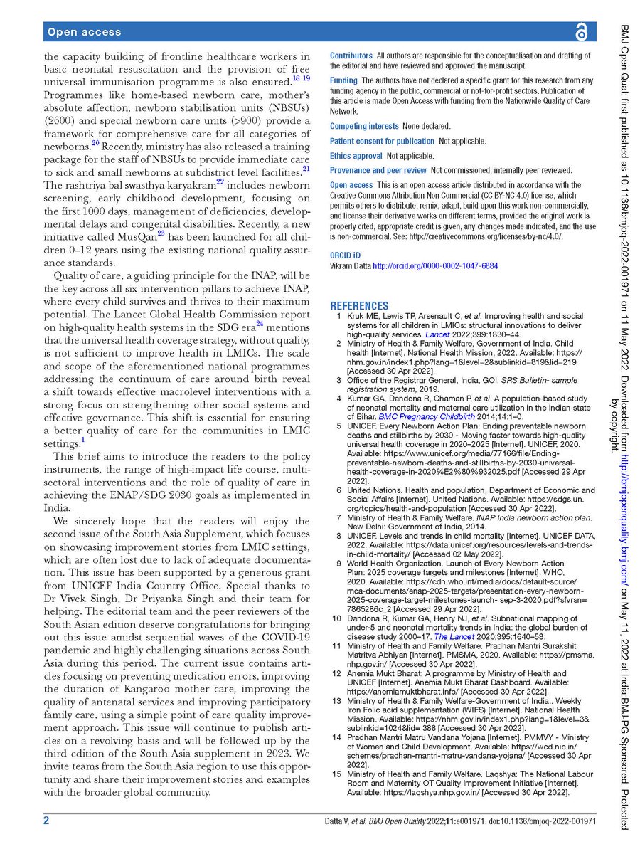 Dr Vikram Datta (@datta_vikram) on Twitter photo India Moving with confidence toward #SDG2030 goals with #system changes. Showcasing of India's National Health Programs related to RMNCHA in the latest edition <a href="/BMJOpenQuality/">BMJ Open Quality</a> accessible here bmjopenquality.bmj.com/content/bmjqir… <a href="/PMOIndia/">PMO India</a> <a href="/MoHFW_INDIA/">Ministry of Health</a> <a href="/mansukhmandviya/">Dr Mansukh Mandaviya</a> <a href="/ISQua/">ISQua</a> <a href="/qualitycareNet/">Quality of Care Network</a> India Moving with confidence toward #SDG2030 goals with #system changes. Showcasing of India's National Health Programs related to RMNCHA in the latest edition <a href="/BMJOpenQuality/">BMJ Open Quality</a> accessible here bmjopenquality.bmj.com/content/bmjqir… <a href="/PMOIndia/">PMO India</a> <a href="/MoHFW_INDIA/">Ministry of Health</a> <a href="/mansukhmandviya/">Dr Mansukh Mandaviya</a> <a href="/ISQua/">ISQua</a> <a href="/qualitycareNet/">Quality of Care Network</a>
