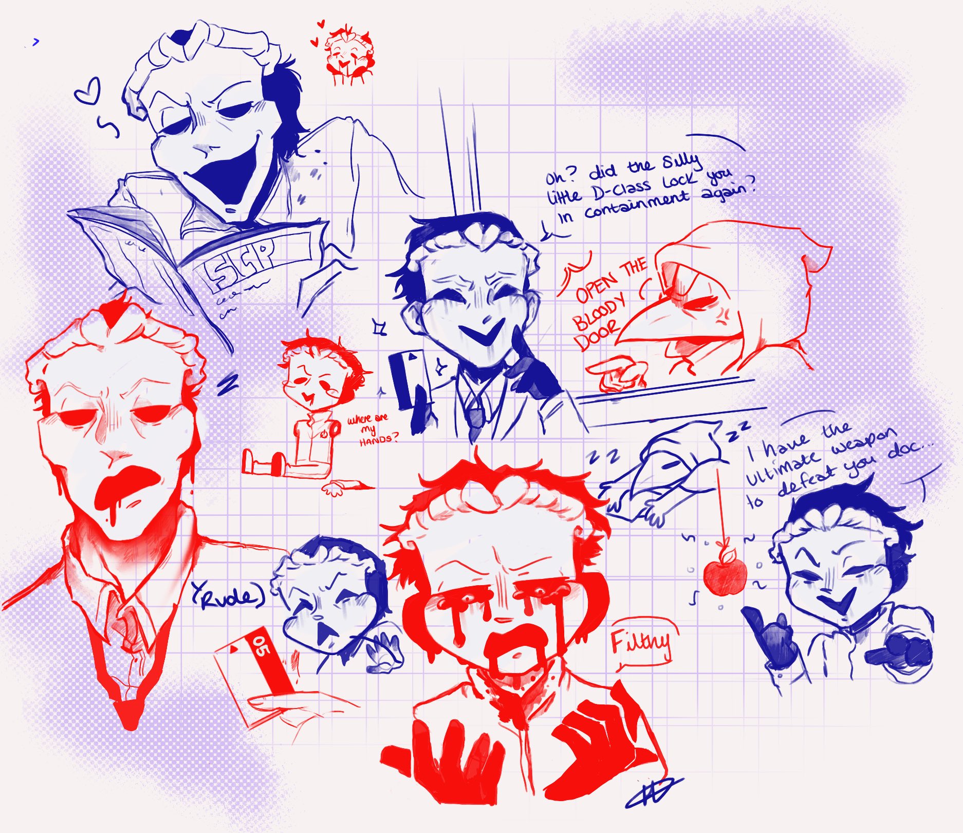 Hol on X: Some more 035 doodles with a little 049 (Tags: #scp