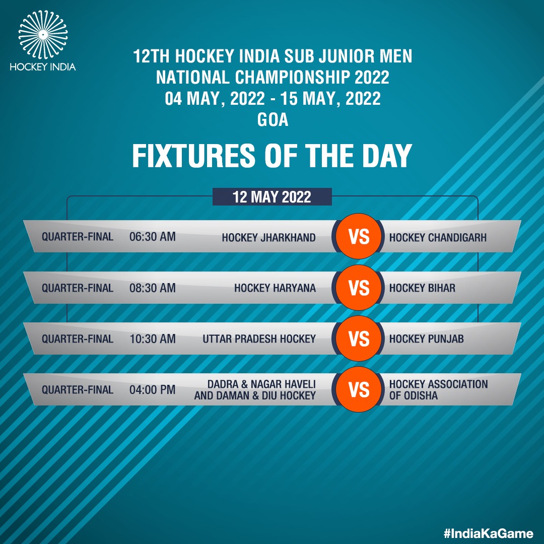Hockey India on Twitter "Check out the fixtures for the Quarter Finals