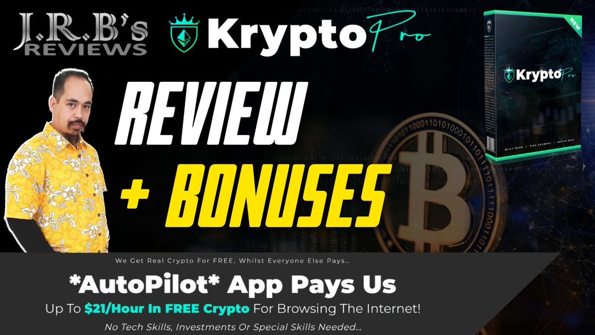 JRBsReviews1's tweet photo. Check out my latest video "KryptoPro ✨ Earn Free Cryptocurrency ✨ KryptoPro Review 🏵️ + BONUSES! 🏵️ J.R.B's Reviews"

Watch Now: https://t.co/u8h9IVp8Lp
#affiliatemarketing #affiliatemarketingbusiness #affiliate

(Posted via https://t.co/vFvafYcCr7) https://t.co/sYyxSaolyi