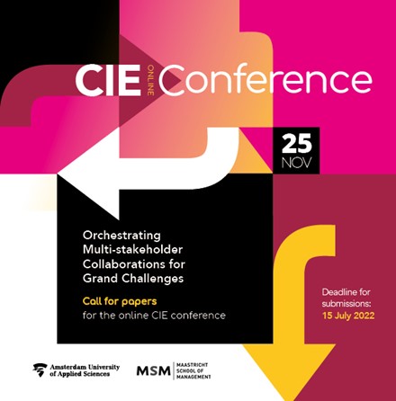 Organizing and mobilizing multi-stakeholder collaborations is challenging. We invite paper submissions that explore collaboration and grand challenges. 
Deadline: 15 July 2022
amsterdamuas.com/binaries/conte… 
#CIE2022 #collaboration #governance