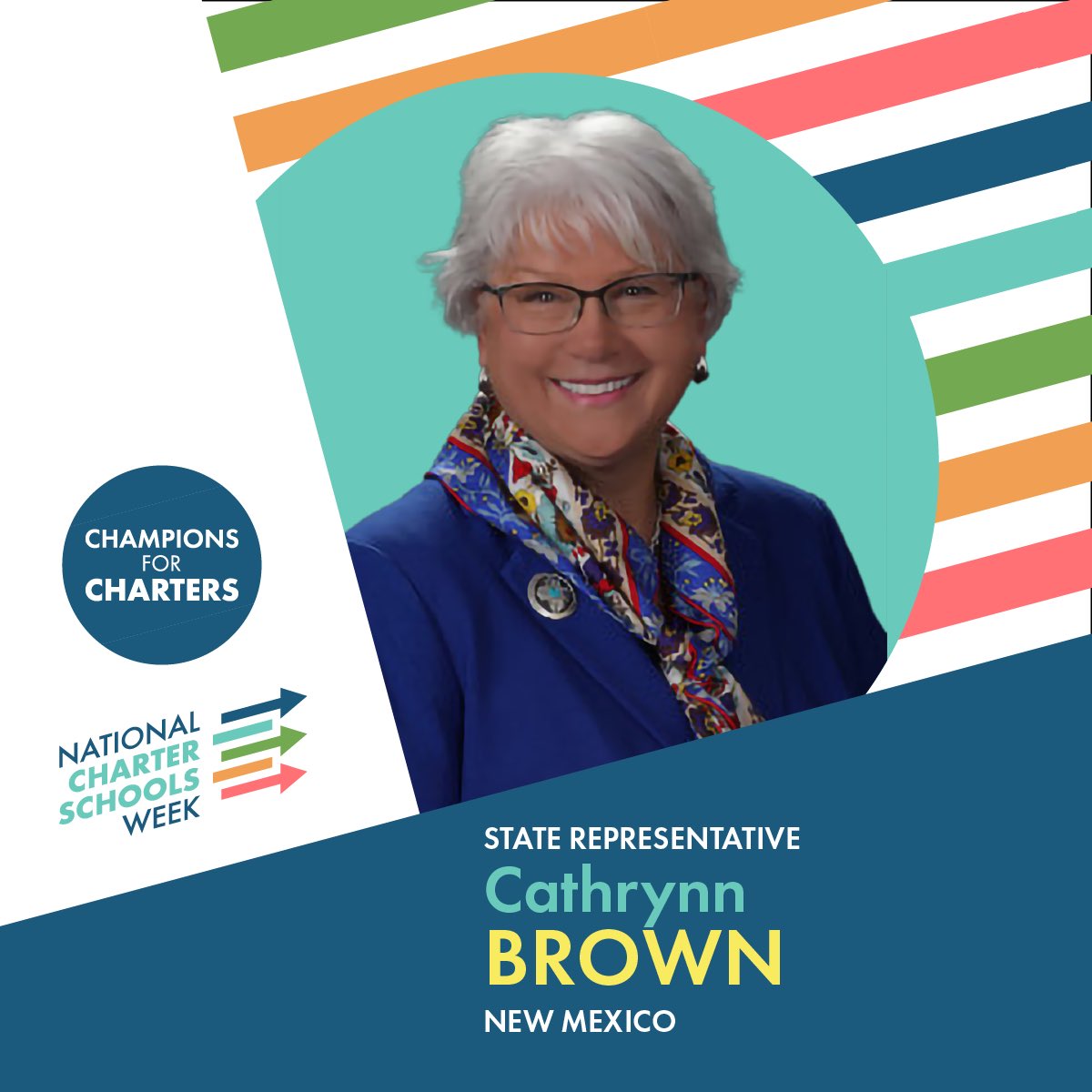 PCSNewMexico's tweet photo. 🌟2022 Charter Champions🌟
We’re celebrating the announcement of @siahforsenate and @CathrynnBrown as this year’s 2022 Champions for Charter Schools. #CharterSchoolsWeek #nmcharterstrong https://t.co/40e86QK5ls