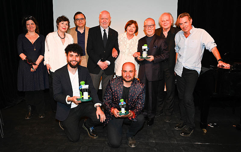 LegrandMusique's tweet photo. #PrixMichelLegrand 2022 remis à Amine Bouhafa (meilleur compositeur), Bachar Mar-Khalifé (meilleur talent émergent) et Joe Hisaishi (trophée d'honneur) https://t.co/kxngLJLqan
