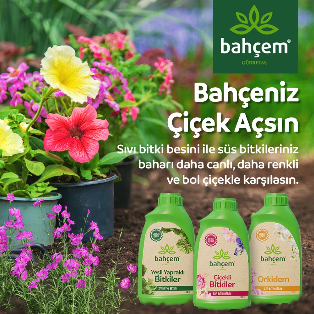 Süs bitkileri için geliştirdiğimiz zengin içerikli sıvı bitki besinlerimizi online satış mağazamız gubretasbahcem.com.tr üzerinden sipariş edebilirsiniz.