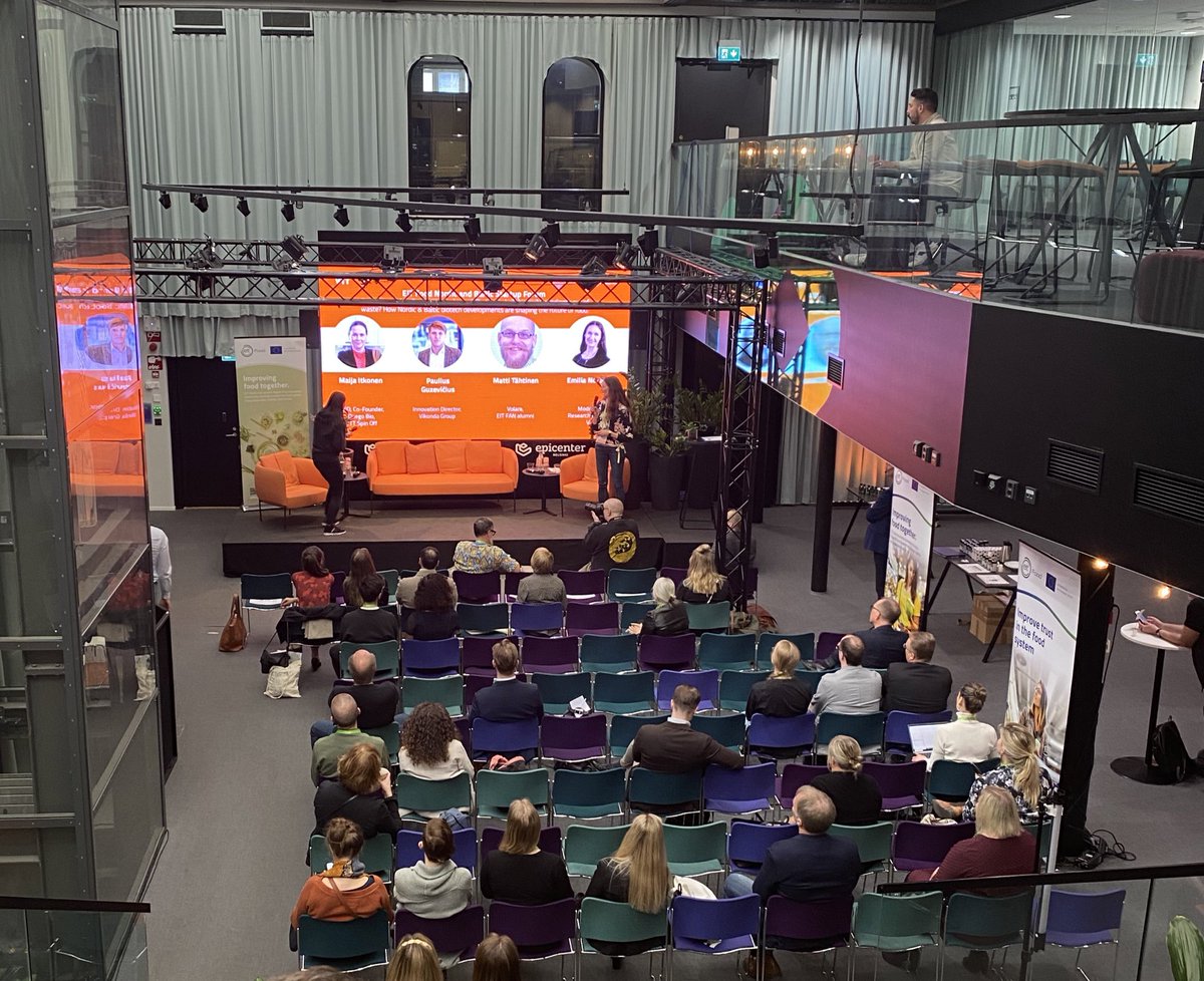 Mielenkiintoista keskustelua startupeista, innovaatioista ja  ruokajärjestelmästä EIT food Nordic and Baltic startup Forumissa. Myös koulutuksen roolia pohdittiin. #EITfood. #mmtdk #foodscience <a href="/LifeSciHelsinki/">Life Sciences University of Helsinki</a>