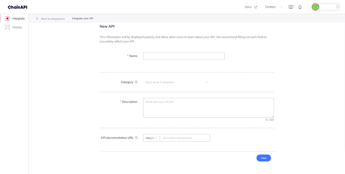 deepyonx's tweet photo. The super clean Interface of #ChainAPI from #API3
#API #Web3 #Crypto #cryptocurrencies https://t.co/cWCyCTVGYw