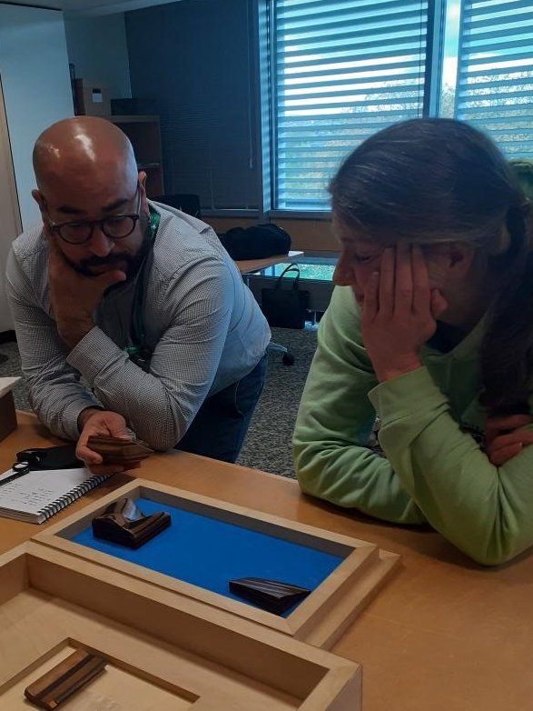 lyelltime's tweet photo. A meeting of minds! Gillian from @CockburnGeol and Jonathan from @CRC_EdUni #Conservation discuss the Sopwith Models.
#GeoHist #Sopwith #geologicmodels #geology #tectonics #science #STEM #scicomm #sciart #woodcarving #wood #BritGeoSurvey #geolsoc #Geology_History https://t.co/KCqbGURbW7