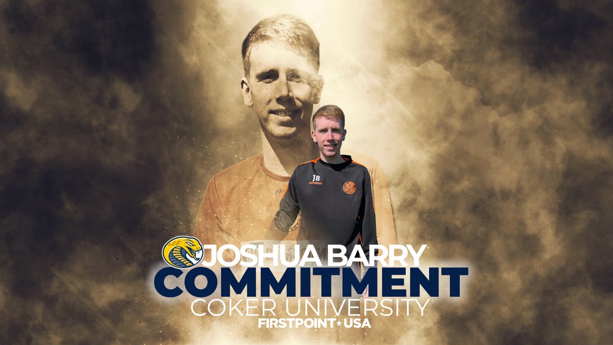 firstpointusa's tweet photo. Another day, another life-changing opportunity seized 👏

FirstPoint USA athlete Joshua Barry is heading to Hartsville, South Carolina to join @CokerUniversity and the Cobra's @NCAA Division II men's soccer team for Fall 2022. https://t.co/2zFzdGJPAv