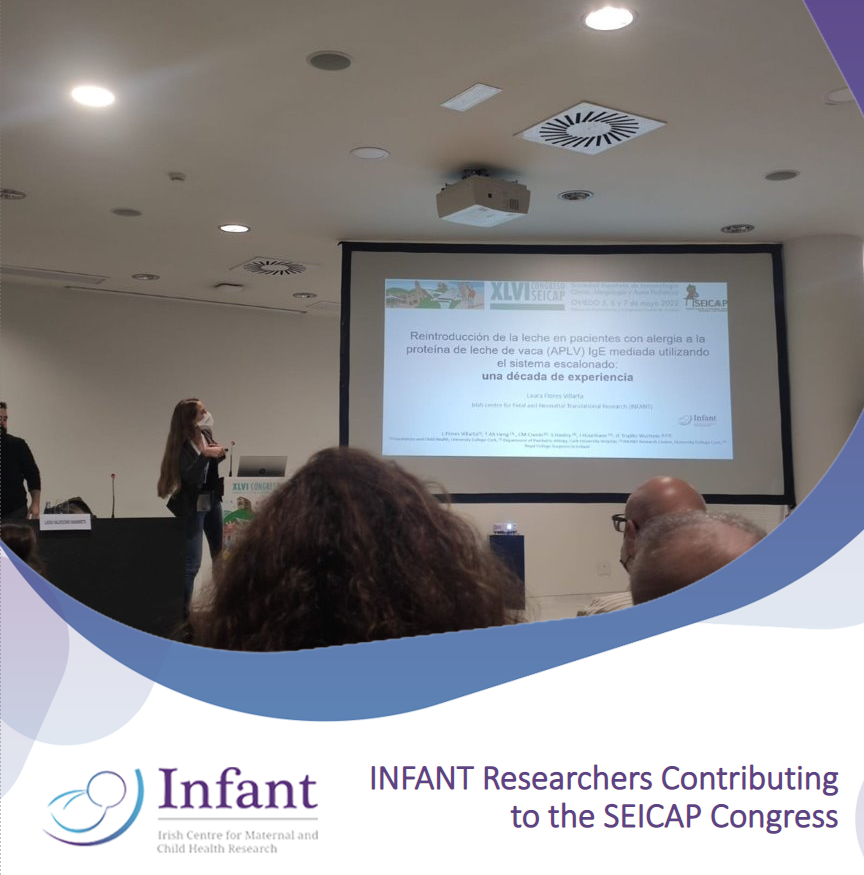 📣INFANT was at the XLVI @SEICAP congress in Oviedo -Spain

🗣Dr Laura Flores Villarta

presented:

💡A decade pf Milk ladder in Ireland: Are we achieving our goals?

#UCCResearch #INFANTResearchCentre