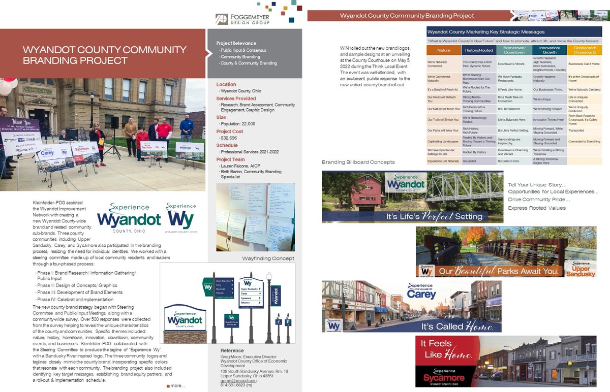 PDG1968's tweet photo. We are very excited to have just finished a community branding project with Wyandot Co. and the communities of Upper Sandusky, Carey, and Sycamore, OH.  Special thanks to Lauren Falcone and Beth Barton for such a great job on this project. #wyandot https://t.co/OxxqTK6q3G