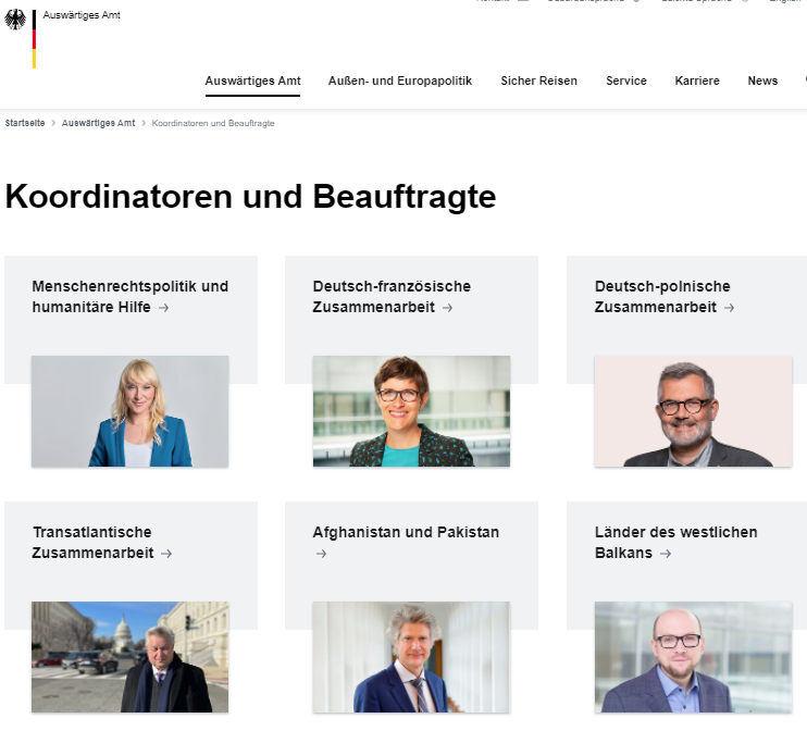 JoCroitoru's tweet photo. Adé #PutinAppeasement
Kurz nach meinem Tweet 11.3. über inkorrekte Angaben auf der Website @AuswaertigesAmt zum Amt "Koordinator für die zwischengesellschaftliche Zusammenarbeit mit #Russland..." (2003-2021) war dort das Amt sang- u. klanglos verschwunden🤔
Screenshots 5. &amp; 17.3. https://t.co/TOhK8jxUND