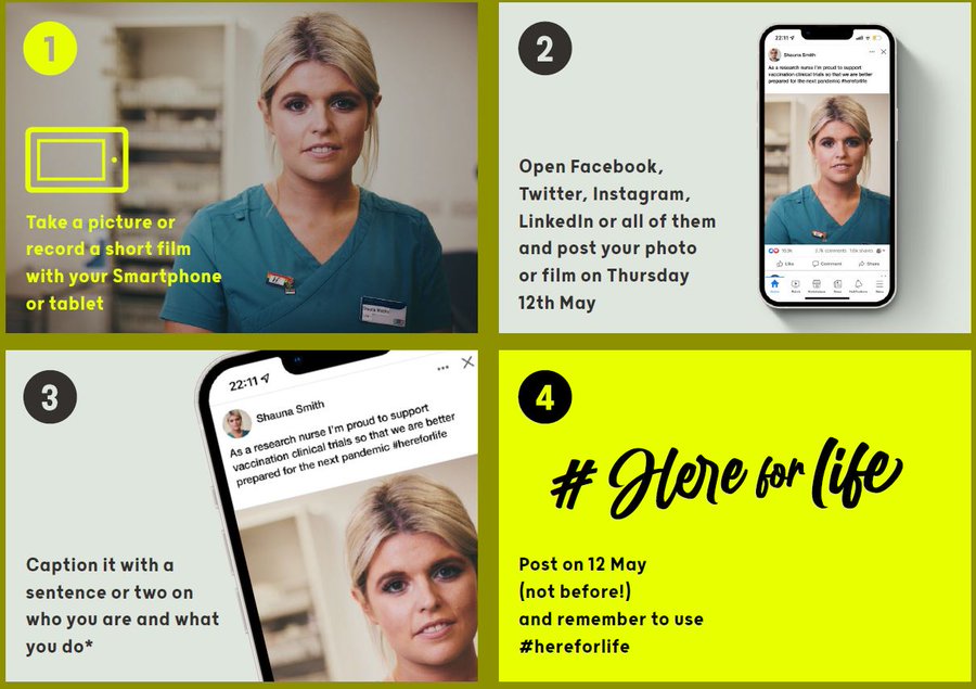 Every #nurse and #midwife across the UK and Ireland is invited to take part in the #hereforlife campaign - just post a picture, video or story about your work on the hashtag tomorrow, for #InternationalNursesDay. Here's how!