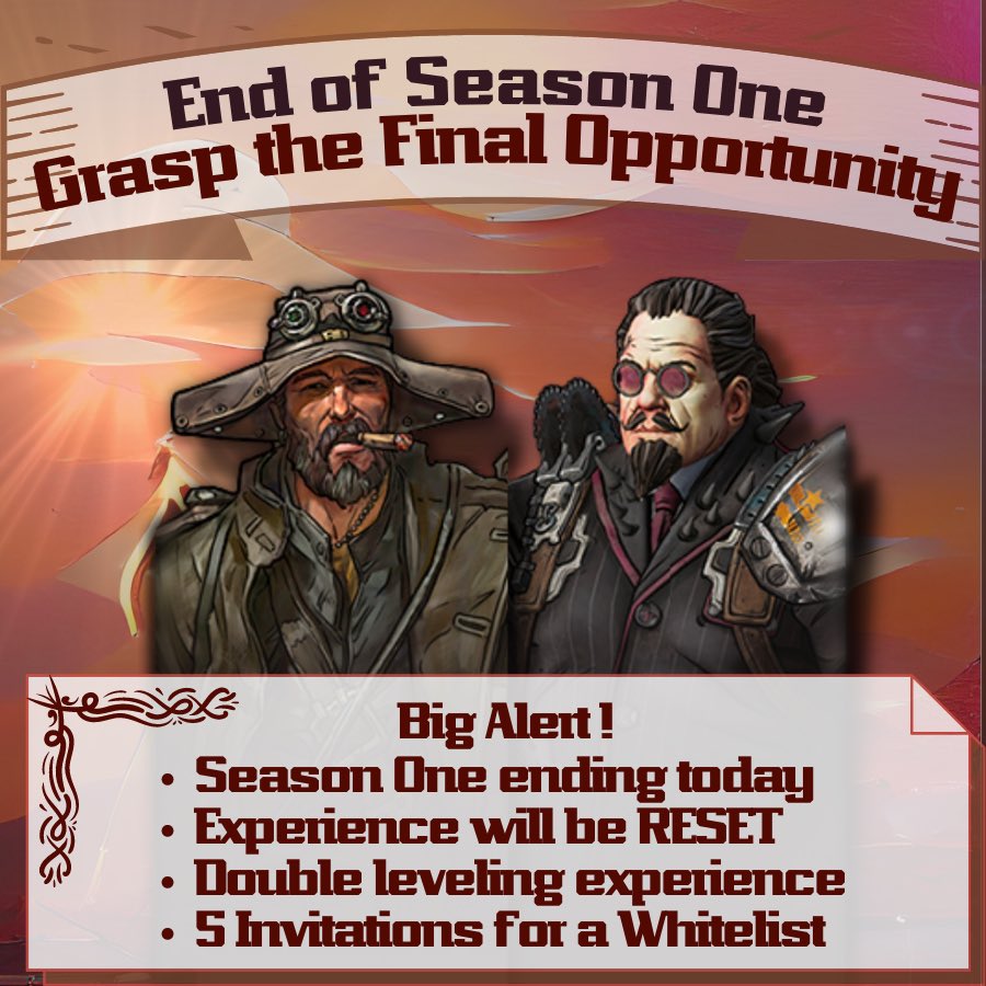 14CLab's tweet photo. 📢 Season one ending today
😈 Experience will be reset
🔥 Double leveling experience till 23:59 EST on 11/5
🦋5 invitations for a #whitelist
#NFTGame #onFlow #gamefi #p2e #playtoearn #MMORTS #metaverse #UpcomingReleases #GuildGamers #EarlyBiz @YieldGuild @flowverse https://t.co/C1Z70hk3rd