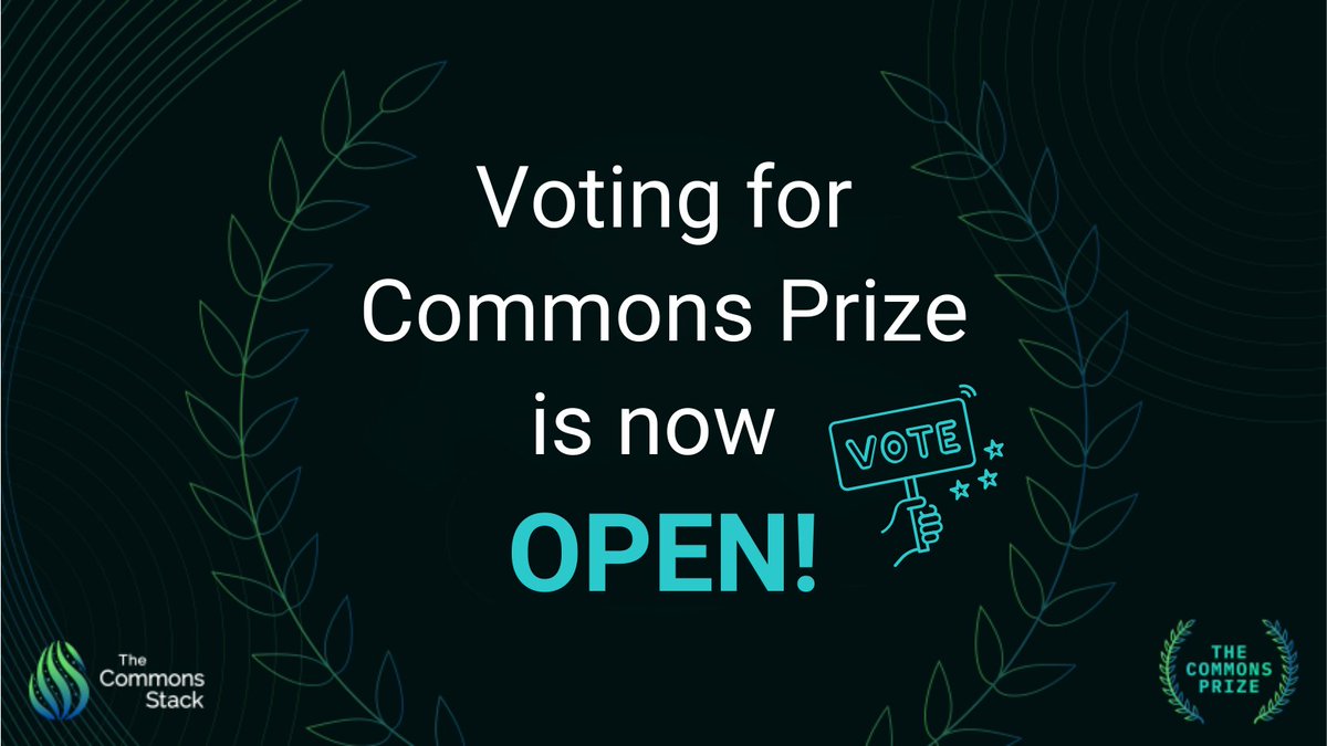 commonsstack's tweet photo. ๐The Commons Prize voting has officially started!
Which one's your favorite community? Vote for them today and help them deploy their own regenerative economy! ๐ฑ๐
Use your $TRUST (formerly $CSTK) to vote here: https://t.co/B7aGvIvnZd https://t.co/QUg3A00sIv