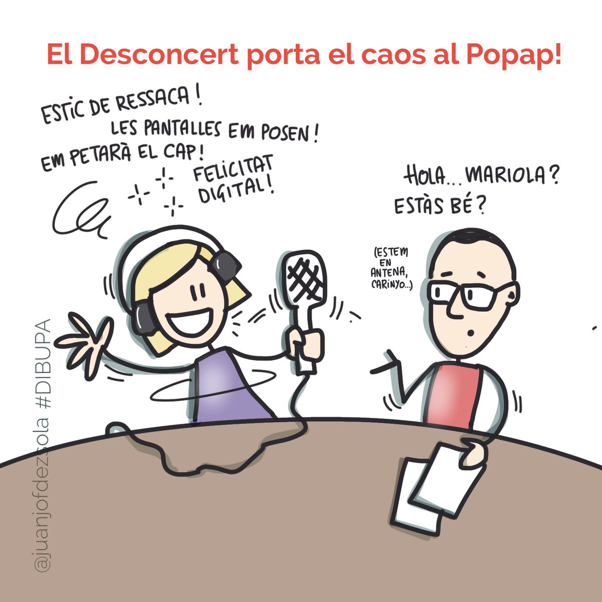 juanjofdezsola's tweet image. El #DesconcertiCat @iCatfm porta el caos al @PopapCatradio… i l'@HolaMariola abraça el caos amb entusiasme! 😂 

#visualthinking #felicitatdigital #PopapCatRàdio
