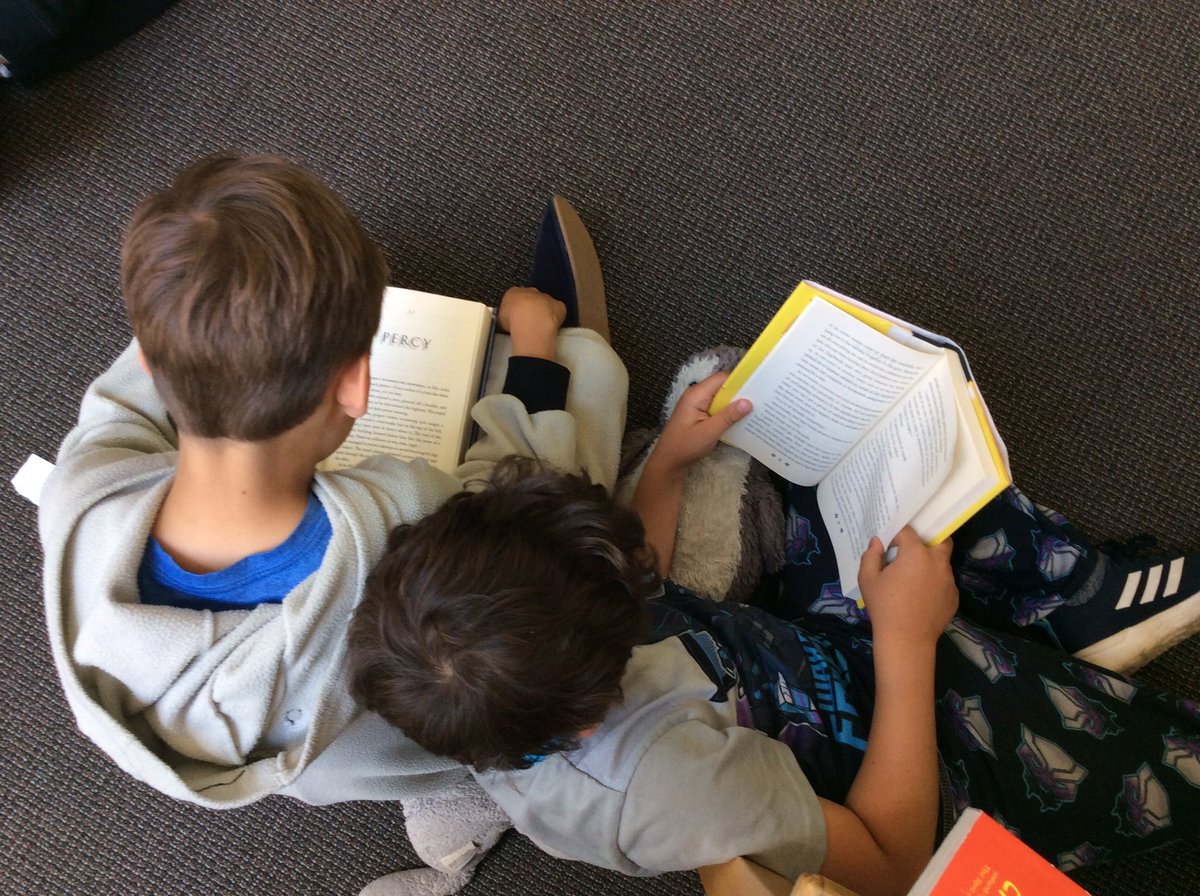 Ss are making wishlists for our annual book fair, and then enjoying reading the library books they checked out. It’s also pajama day for this class! Another great day in the library! <a href="/AmbroseSchool/">Ambrose School</a>