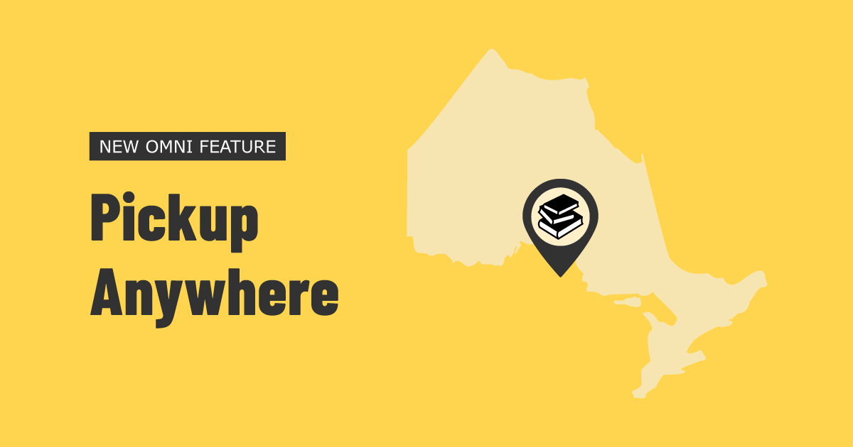 Great news, Warriors! Omni, the Library's catalogue, is launching a new service: Pickup Anywhere. You can now request a book &amp; choose any one of the 16 partner library locations across Ontario to pick up your item! Once done, return it to any partner library at no cost to you!