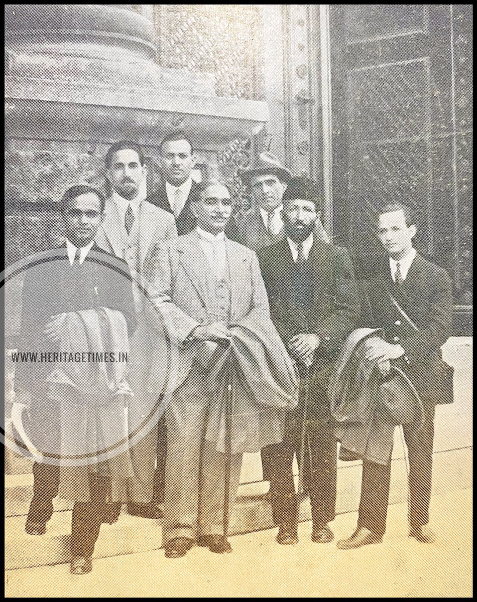 This group picture, of two generations who established @jmiu_official was clicked in Vienna in 1925, depicts Dr Mukhtar Ahmad Ansari & Hakim Ajmal Khan with Dr Abid Hussain, Dr Khwaja Abdul Hamied, Dr Mujib, Dr Barkat Ali & Dr Vali Mohammed. #JamiaMillia #AzadiKaAmritMahotsav