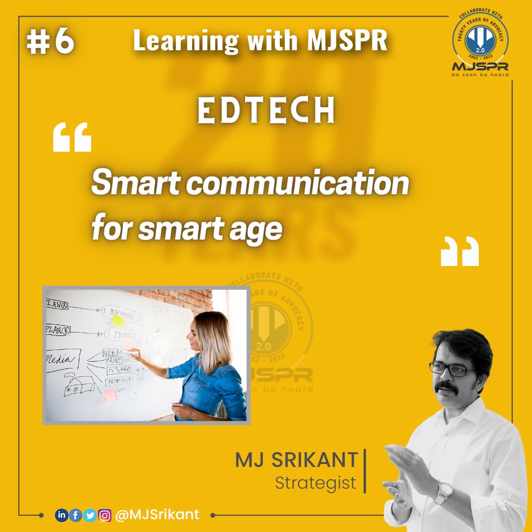 mjspr's tweet image. Smart communication for smart age
#SmartCommunication on multiple channels, #DataUtilisation and building #CustomerTrust should be prioritized. This approach is cost effective and dynamic in the #MarketApproach, which is in sync with the #newnormal.
@MJSrikant