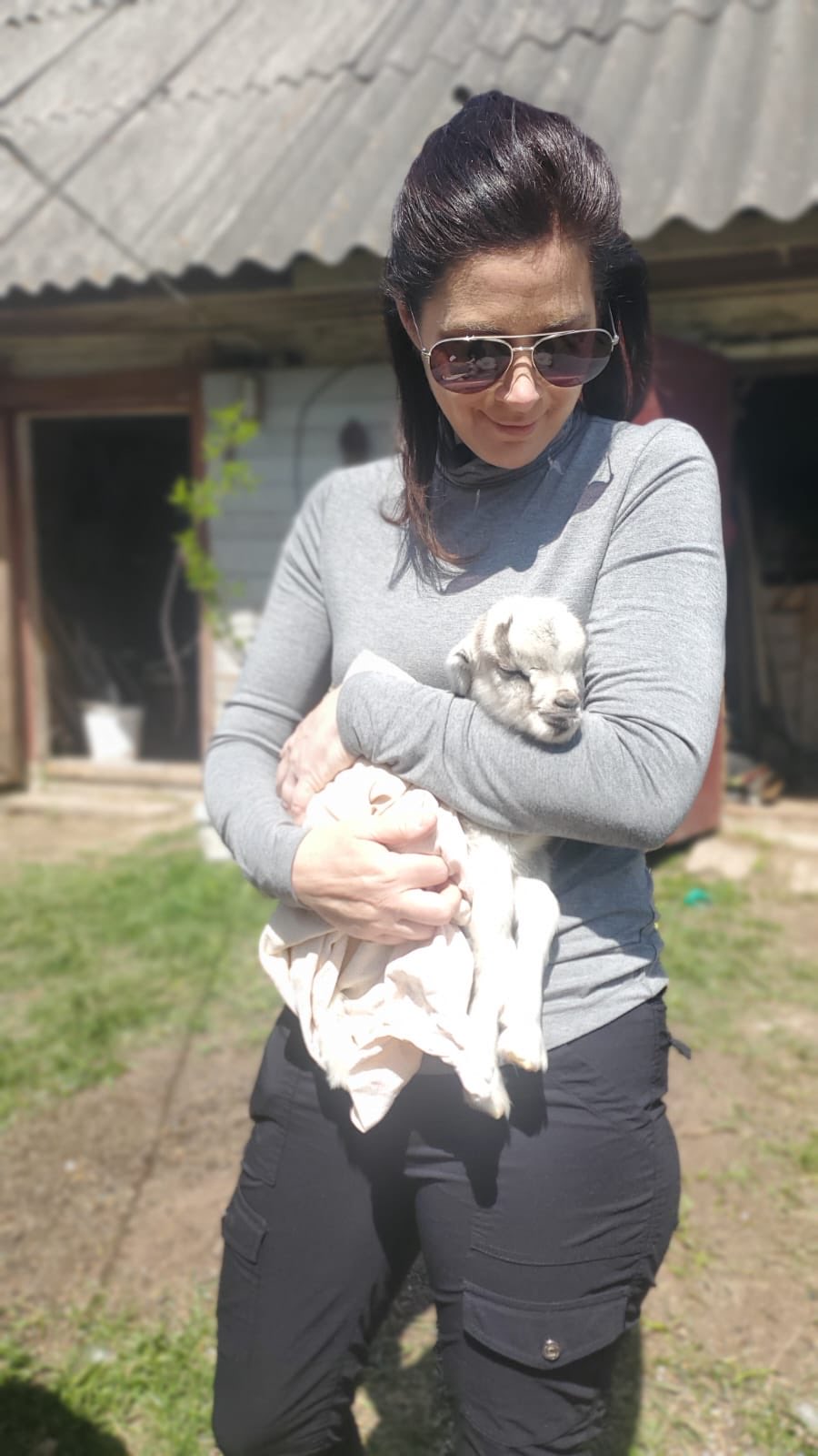 erin-burnett-on-twitter-this-goat-was-born-yesterday-in-andreiikva-a-town-totally-destroyed-her-mother-was-pregnant-before-the-russians-arrived-and-was-injured-in-shelling-the-family-who-owns