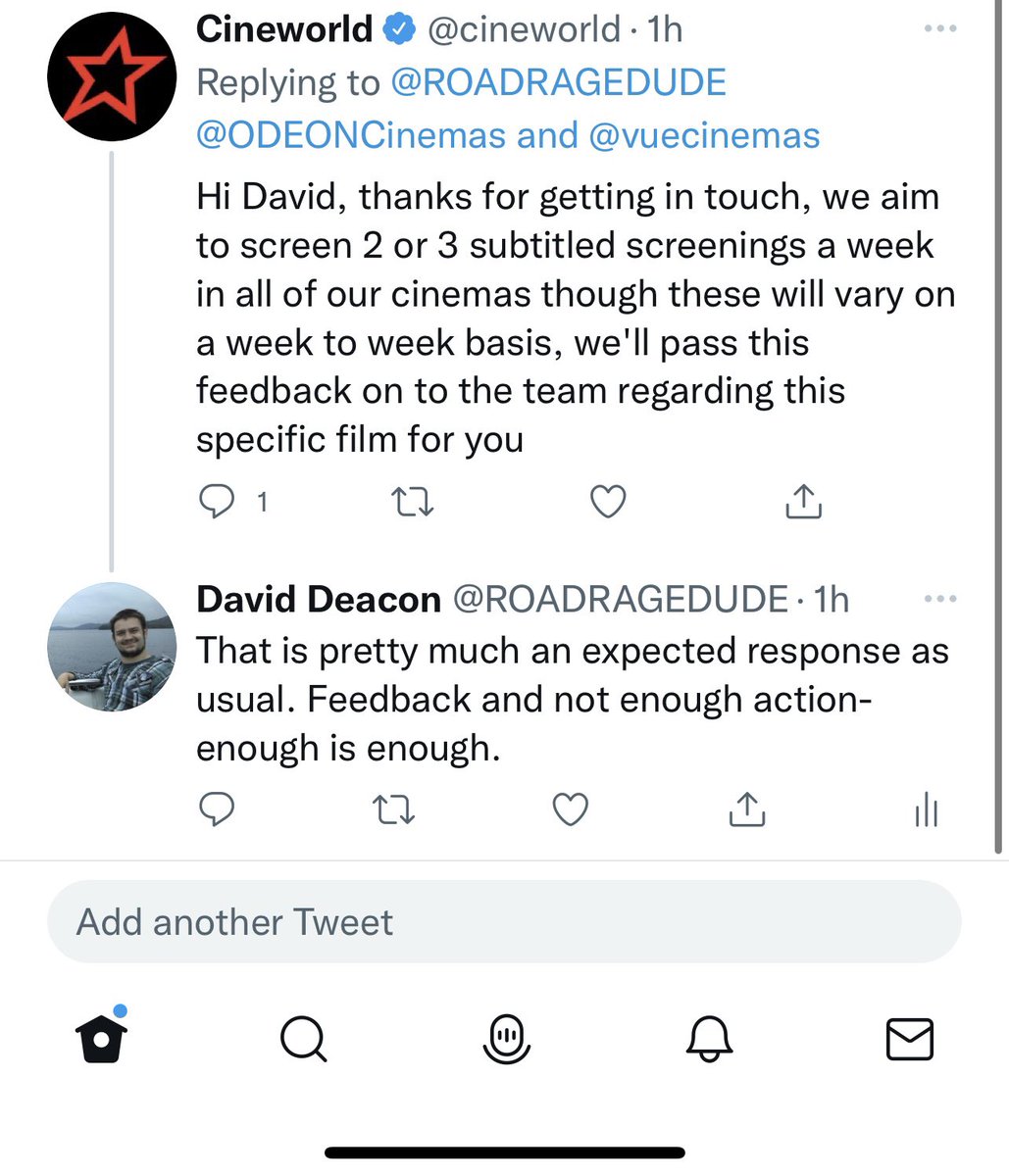 ROADRAGEDUDE's tweet photo. @ODEONHelp @ODEONCinemas @vuecinemas @cineworld Oh dear, alright then. https://t.co/B9arRkVMdQ