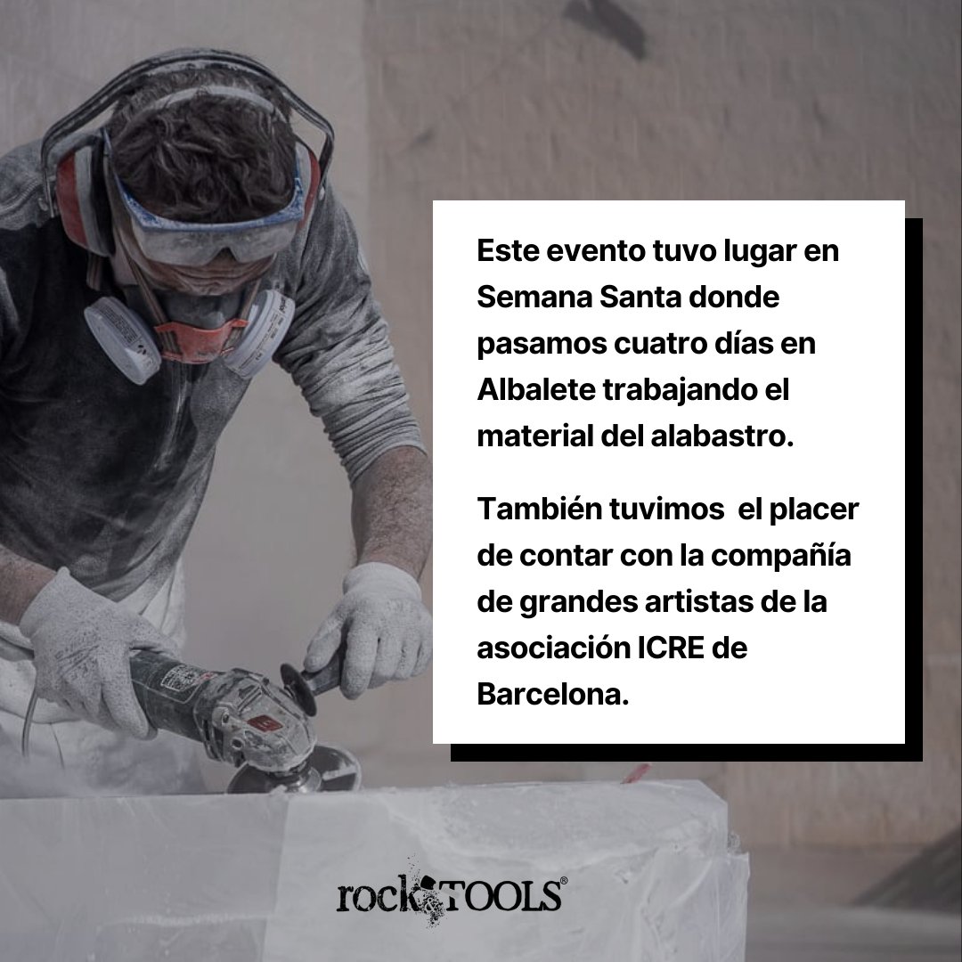 RockandTools's tweet photo. El pasado mes de abril el equipo de 𝗥𝗼𝗰𝗸 &amp; 𝗧𝗼𝗼𝗹𝘀 tuvimos el placer de poder colaborar en el evento  𝗦𝘁𝗮𝗴𝗲 𝗱𝗲𝗹 𝗜𝗖𝗥𝗘 con Jorge Egea, de escultura en Alabastro organizada por el CIDA. ⁣
👉Visita nuestro artículo de blog para saber más:⁣
https://t.co/KzFeSeteqD https://t.co/vtsUXzXAPR