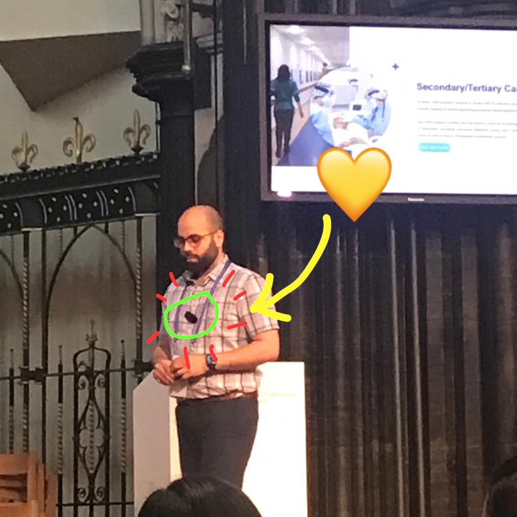@ARC_NWL @virtualhealthdr Mateen talking to huge hall about change, technology, risk. He’s wearing my #multimic @ReSoundUK and I can hear!