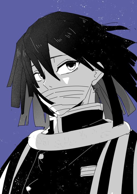 ゆに丸🐧さんがTwitterに投稿した伊黒小芭内(鬼滅の刃)のイラスト。