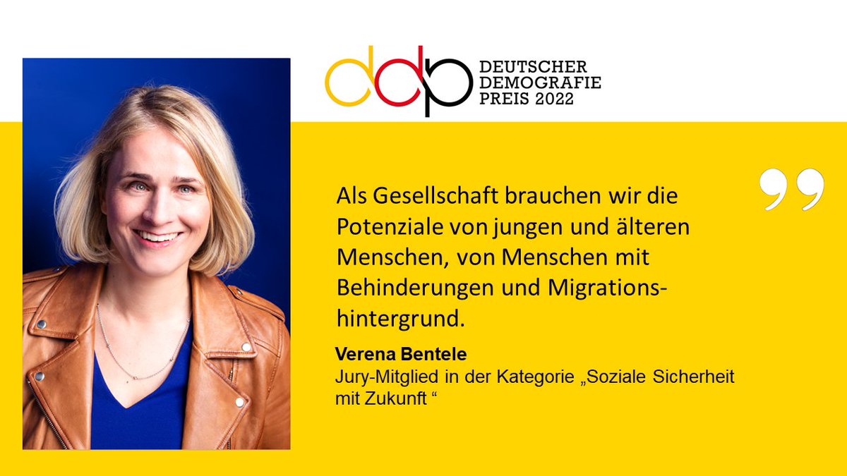 Eines der prominentesten #ddp2022 Jury-Mitglieder ist Verena Bentele. Die ehemalige Biathletin, mehrfache Weltmeisterin &amp; Paralympics-Goldmedaillen-Gewinnerin ist Präsidentin des größten deutschen Sozialverbands <a href="/VdK_Deutschland/">Sozialverband VdK</a>  &amp; Vize-Präsidentin des <a href="/DOSB/">DOSB</a>. Herzlich willkommen!