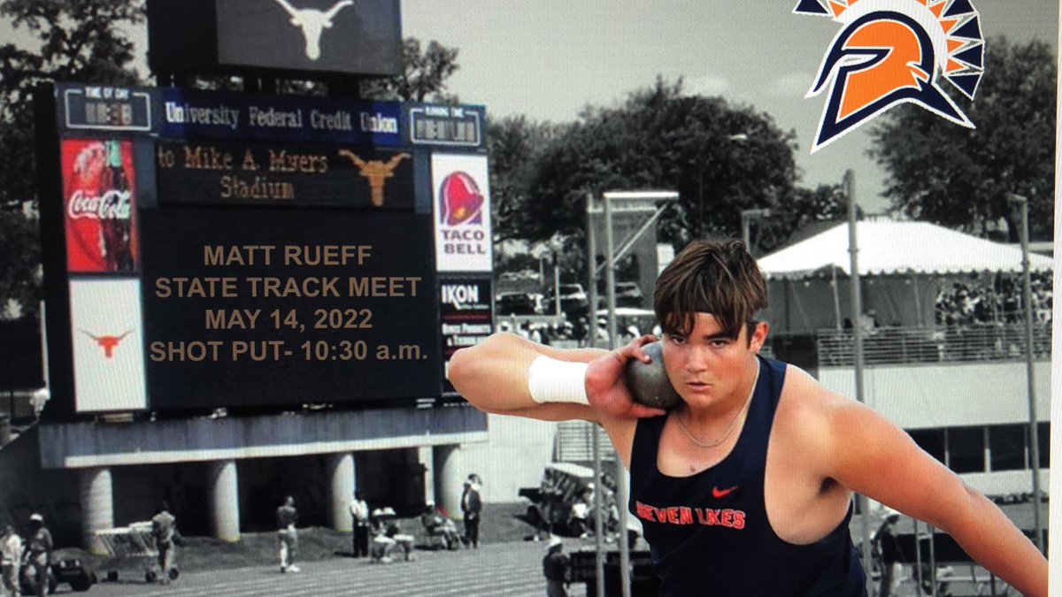 Matthew Rueff will compete in the Shot Put this Saturday, May 14 in Austin hoping to increase his personal best of 63’ 11 1/4” 🔥🔥🔥
<a href="/SpartanTrack_XC/">Seven Lakes XC/TF</a> <a href="/AuburnThrows/">AuburnThrows</a>