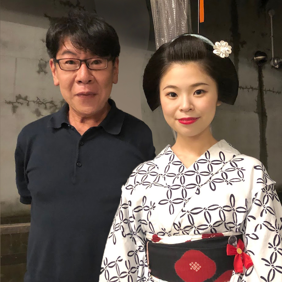 hidet19564's tweet photo. 舞妓 千賀明ちゃん 駒家 と@宮川町歌舞練場ビアガーデン https://t.co/JEkiLJuxwz