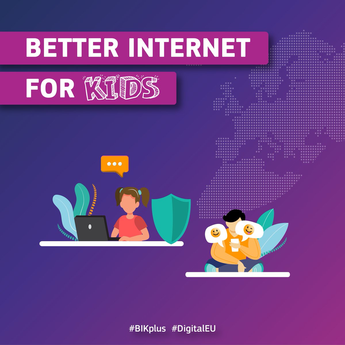 📢The new #EU strategy for a Better Internet for Kids is out! 

💻#BIKplus aims to ensure that #children and #youth have safe digital experiences, are digitally empowered and have a say in digital environment. 🛡️

🧐Read more on 👉 europa.eu/!hg7bHd

#DigitalEU