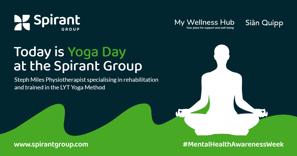 GroupSpirant's tweet photo. #MentalHealthAwarenessWeek

We all know that a healthy body equals a healthy mind, so that is why we have named today #yoga day at the Spirant Group. We have organised a super session with Steph Miles, who will be running an LYT yoga session for all our staff. https://t.co/6v4Q4a8Bqu