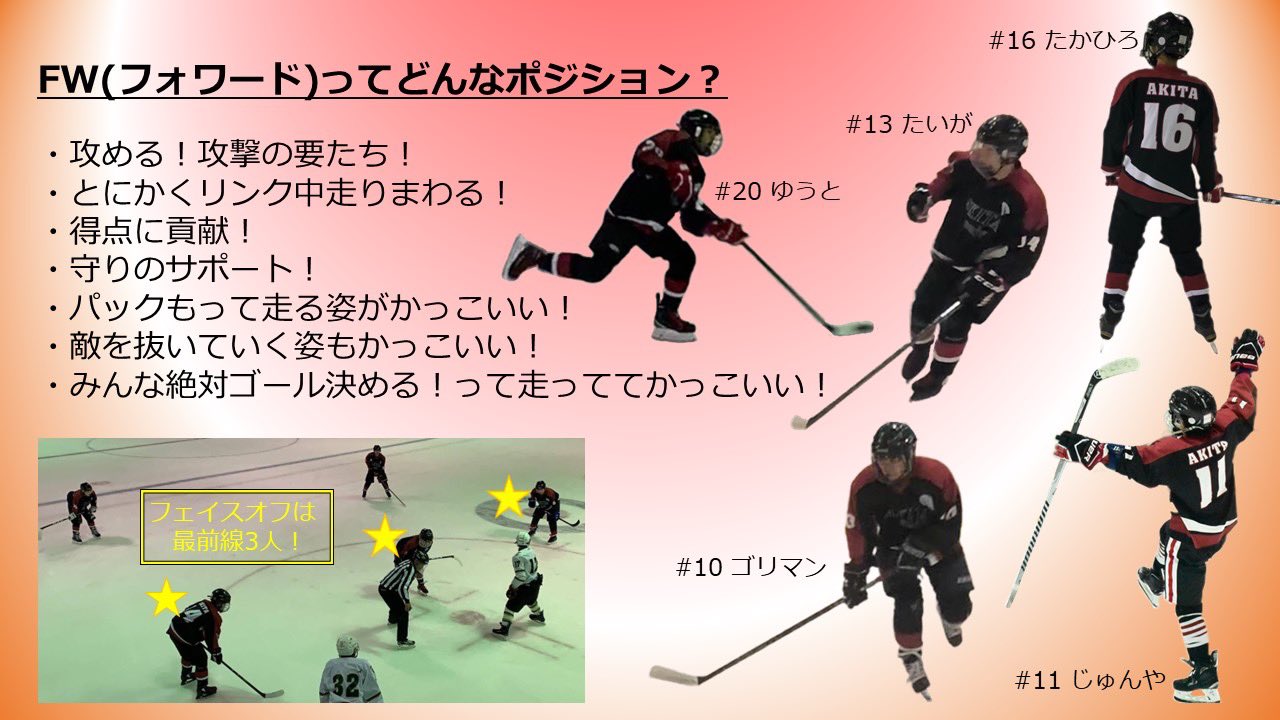 秋田大学アイスホッケー部 Fw フォワード ってこんなポジション マネージャー視点 春から秋大 春から秋田大学 秋田大学アイスホッケー部 T Co Wjq7wbaf3h Twitter