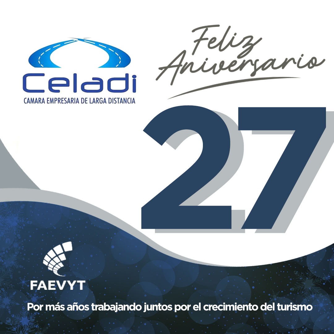 FAEVYT's tweet photo. Feliz 27 aniversario @CELADIok, seguimos trabajando en conjunto para impulsar al turismo! #Aniversario #Celadi https://t.co/Am7BGCd8Qw