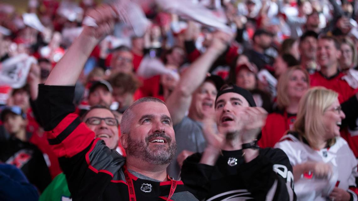 JEPopeIV's tweet photo. STORY: ‘Loudest house in the NHL’ does its part to help Hurricanes batter Bruins in Game 5.

Read more at: https://t.co/7sVLlv4eAC https://t.co/SsBaylP4hF