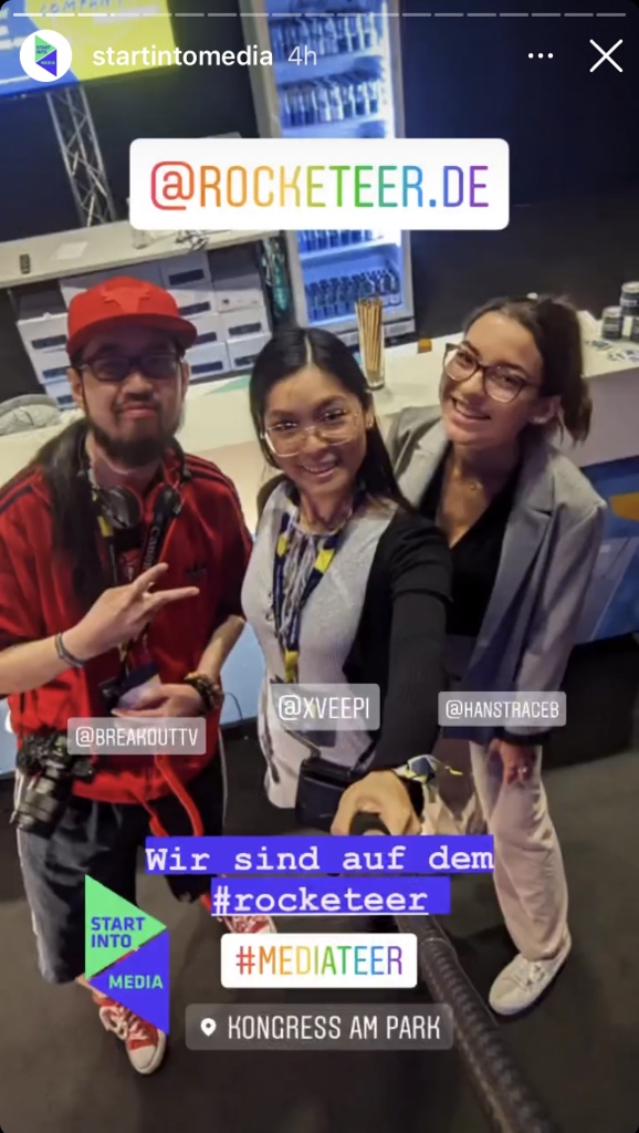 Luisante's tweet photo. Heute gibt‘s in Augsburg die schönste Kooperatio unserer Marken beim #rocketeer2022! @StartIntoMedia, @medialabansbach und @MediaLabBayern sind vor Ort mit Ständen, Vorträgen, Cocktails und eigenem Insta-Filter! 🙌 https://t.co/0JYPUM2wAK