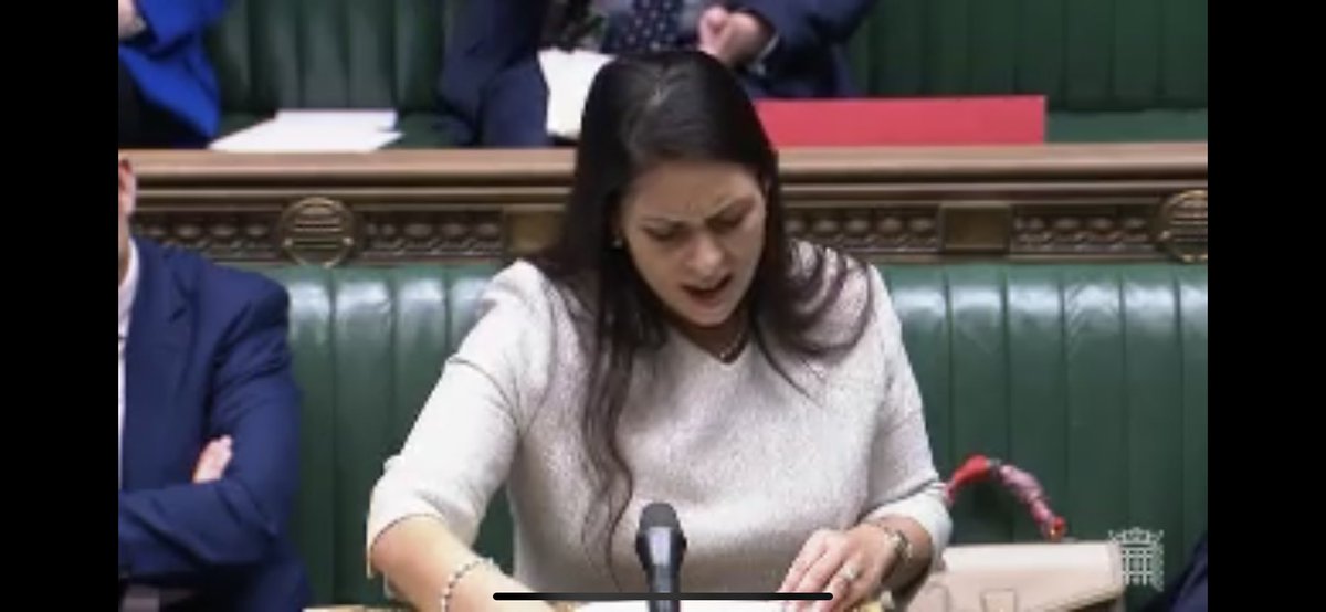 AdamBienkov's tweet photo. Priti Patel says she will create a new offence to tackle "covert spies" seeking to influence those in power.

Labour asks whether Boris Johnson's meetings with a former KGB officer would have been illegal under the law.

Patel: "I'm not going to comment on specific examples..." https://t.co/KAHBHOQs5W