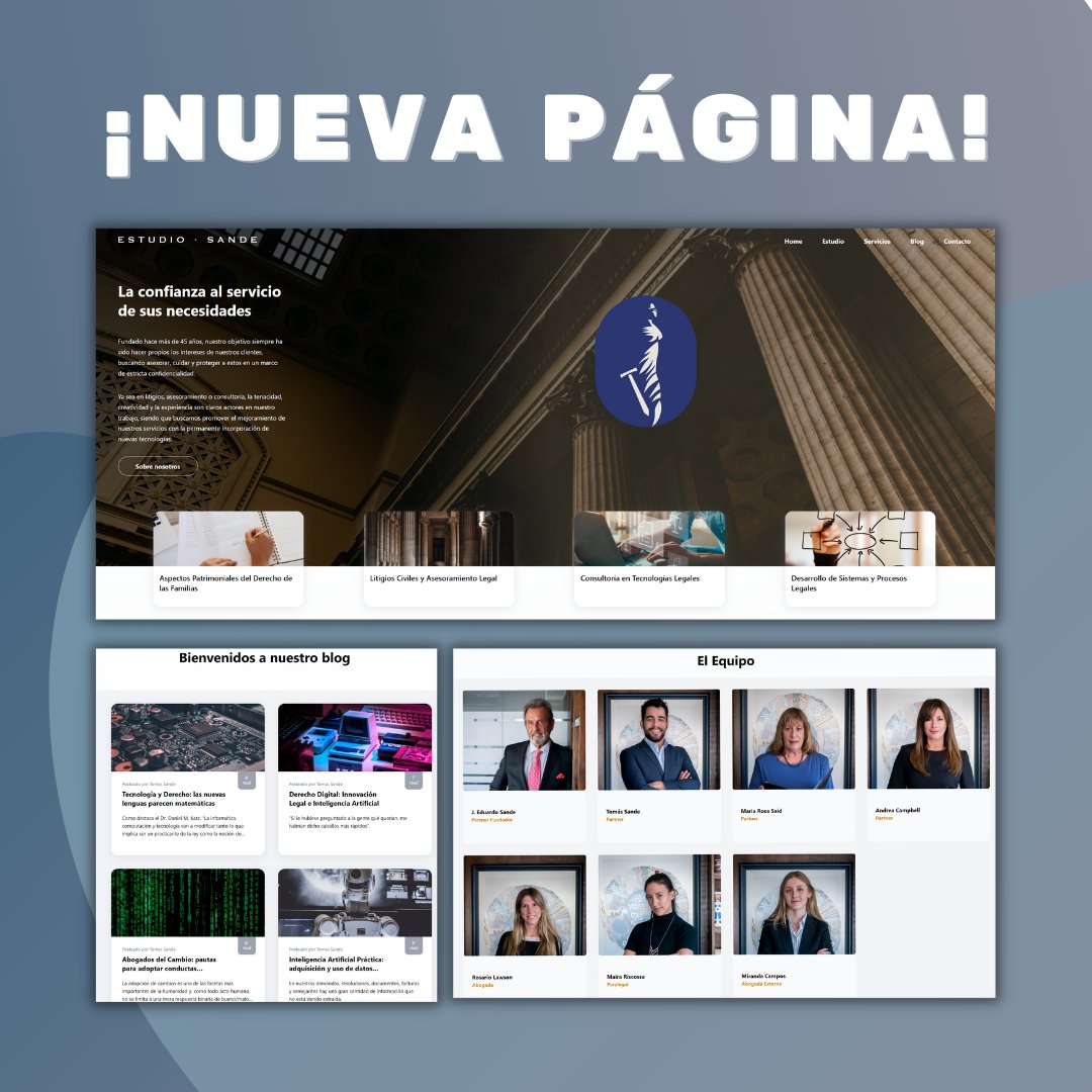 EstudioSande's tweet photo. ¡Lanzamos nuestra nueva página!

Los esperamos en: https://t.co/qcTTfa7LIE https://t.co/uHhzFZWlJZ