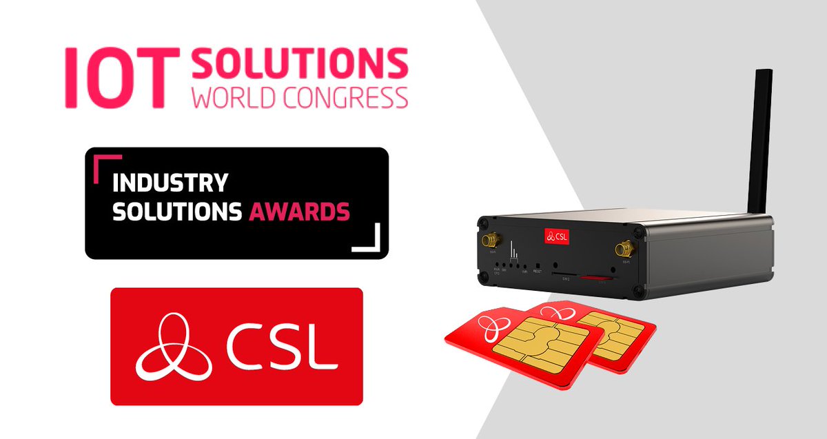 CSLGroupLtd's tweet photo. The Dual-SIM variant of CSL Router is a finalist at the Industry Solutions Awards 2022, taking place tonight! These awards are part of one of the largest IoT events in the world! Click here to find out more: https://t.co/5ai94hIjpq #IOTSW2022 #IoT #criticalconnectivity https://t.co/gzrYjKFoBq