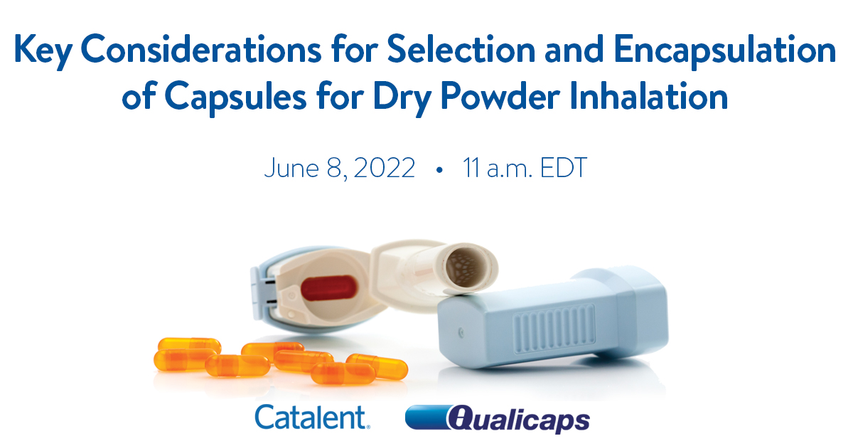 QUALICAPS's tweet photo. Join us on June 8 at 11 a.m. as we partner with @CatalentPharma to discuss the most important aspects of capsule usage for DPIs. 
Register here: https://t.co/9ZpJVPV1id https://t.co/qZgLyfBMkr