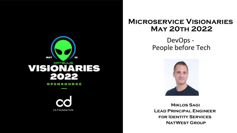 SagiMiklos's tweet photo. Join me on the Ortelius Visionaries Summit on May 20th where I'll talk about DevOps fundamentals, and why People - Processes - Automation is the right order of focus for a successful DevOps transformation. https://t.co/YNUVwR1rMI @TracyRagan @HelenHappyBee https://t.co/UzNbsgD3zC